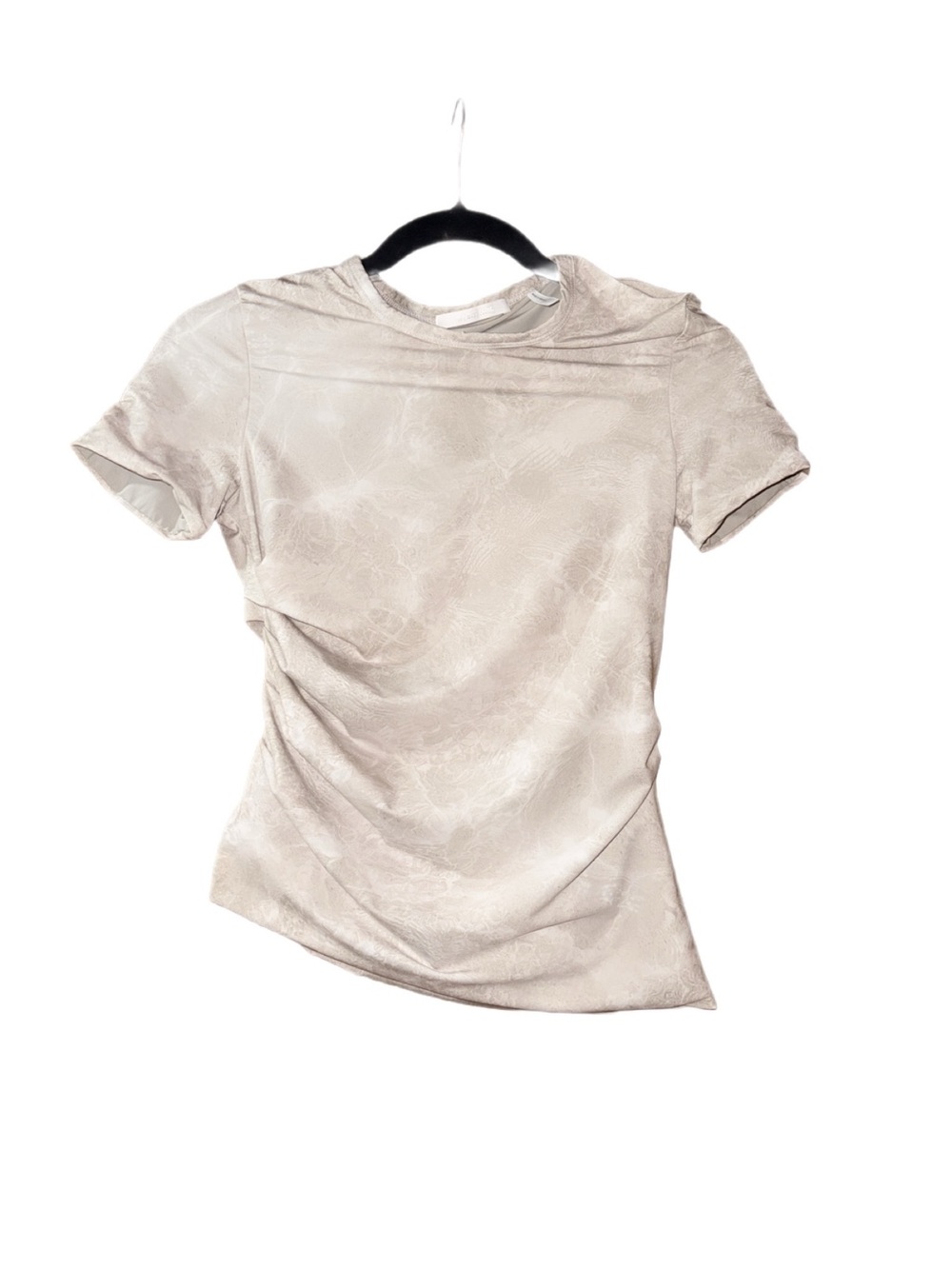 Helmut Lang Beige Short Sleeve Crewneck Top Size XS Like New